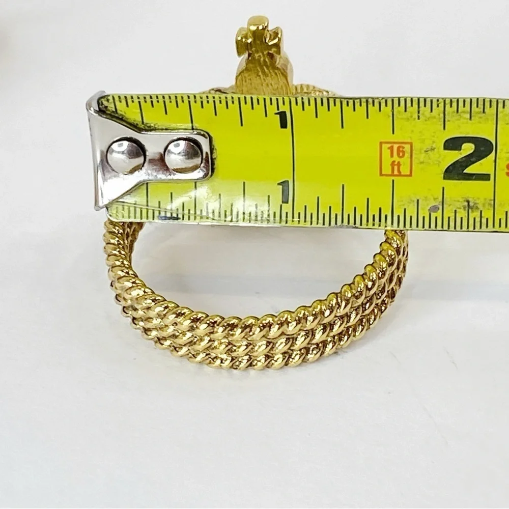 RJ Graziano Gold Crown Pearl Embellished Napkin Rings Set Of 4